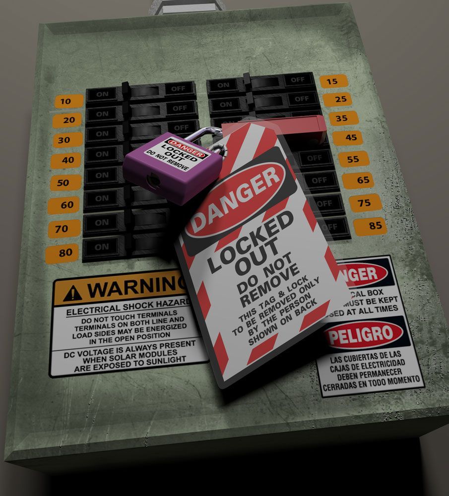 A Warning Sign That Says Danger Locked Out Do Not Remove — Bangalow Electrical in Bangalow, NSW
