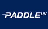 Logo for Paddle UK: white text