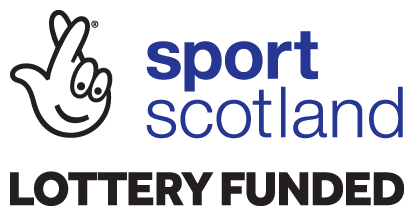 Logo of the National Lottery with a smiling hand making an