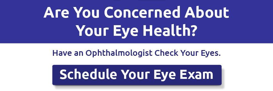 A blue banner that says are you concerned about your eye health