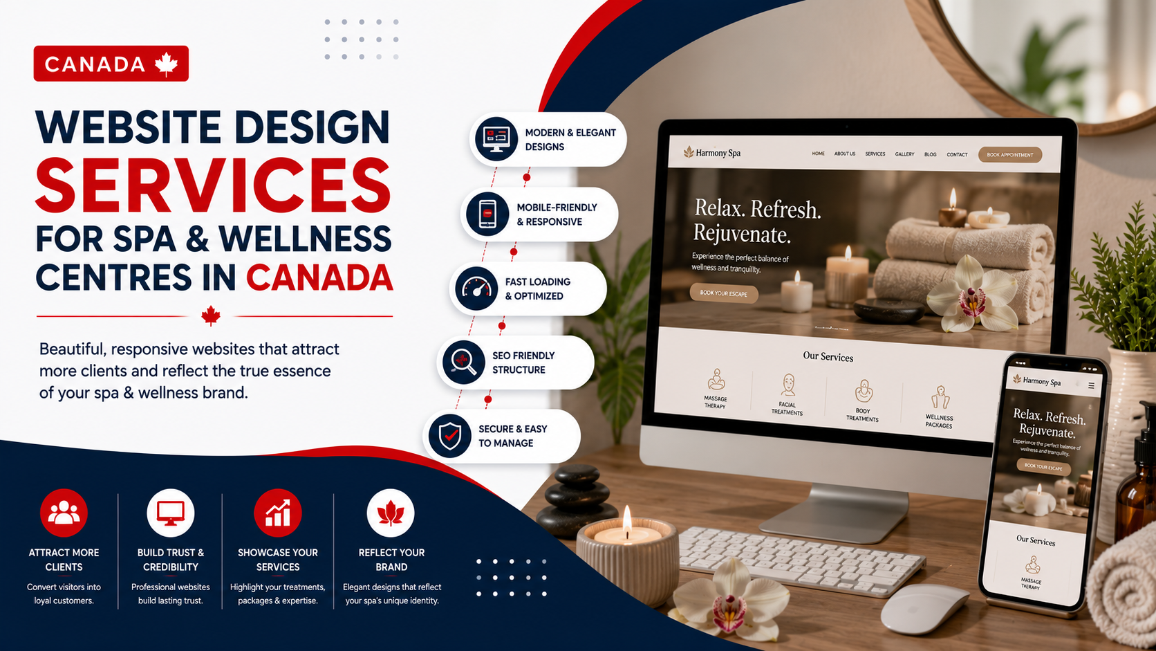 Website Design For Spa & Wellness | DMlink