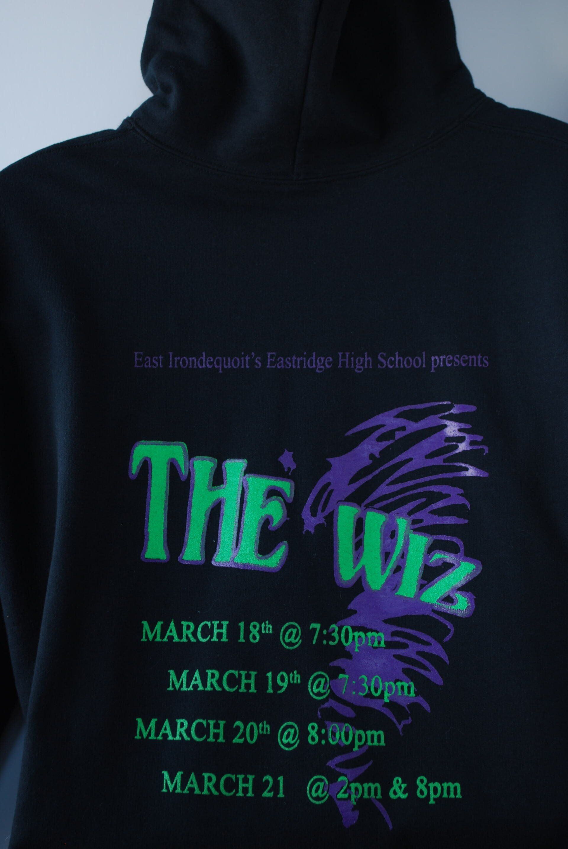 Dark colored apparel with heat press artwork