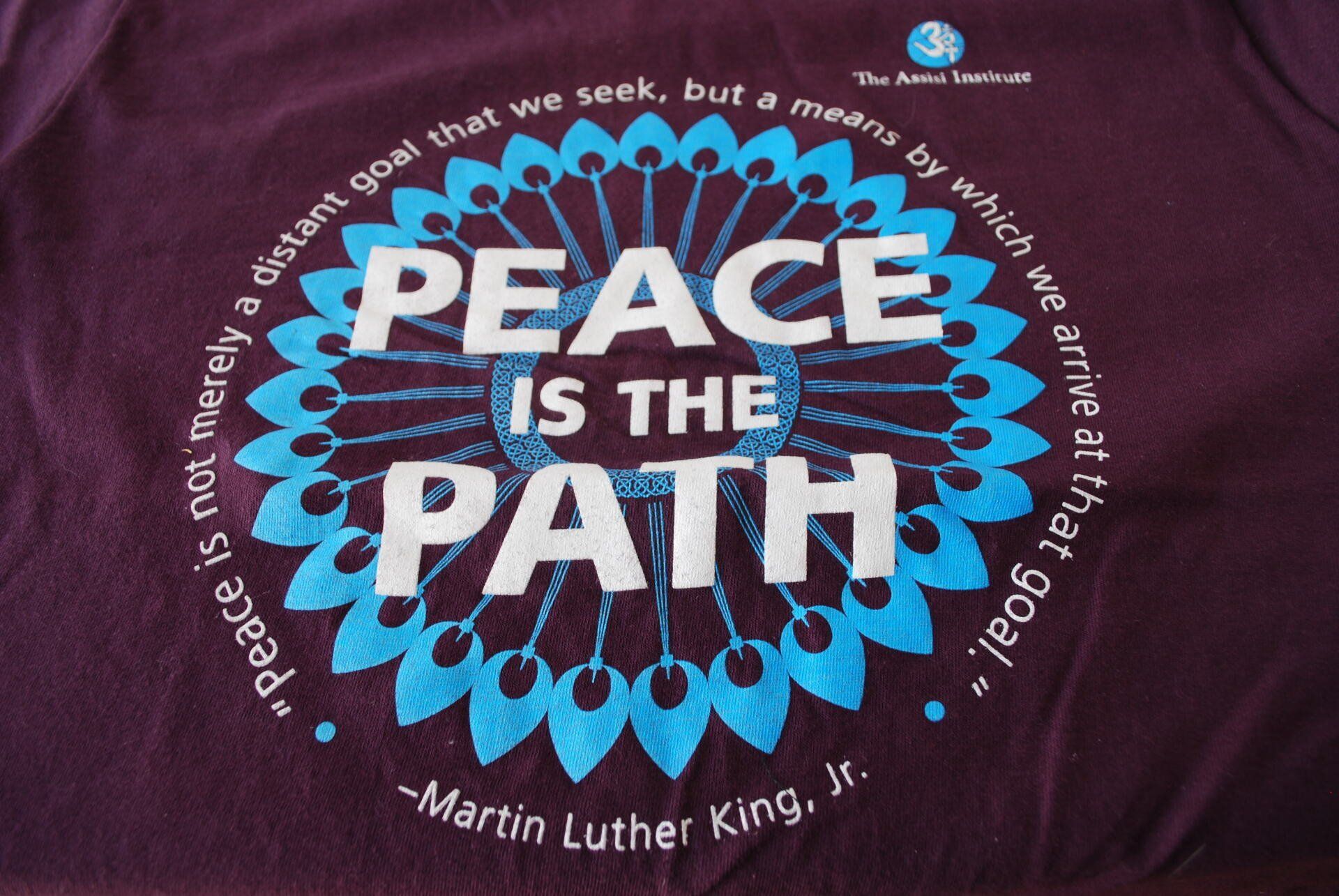 Purple t-shirt with heat press artwork