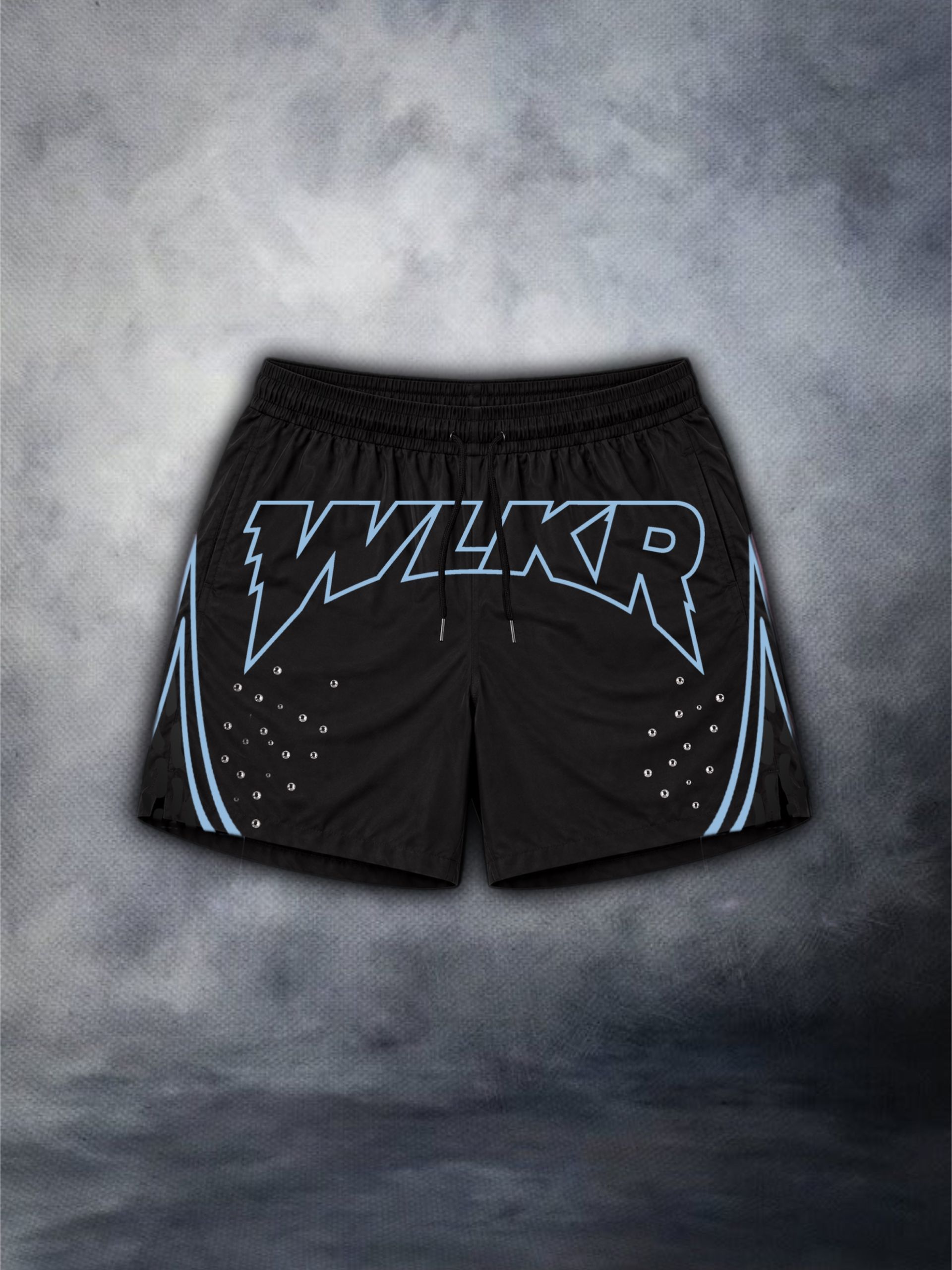 Men's Powder Blue/Blk WLKR Performance Shorts