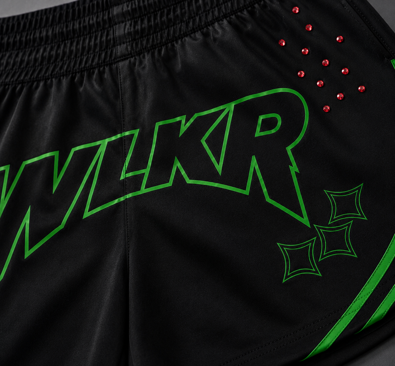 Women's Blk/Green WLKR Shorts