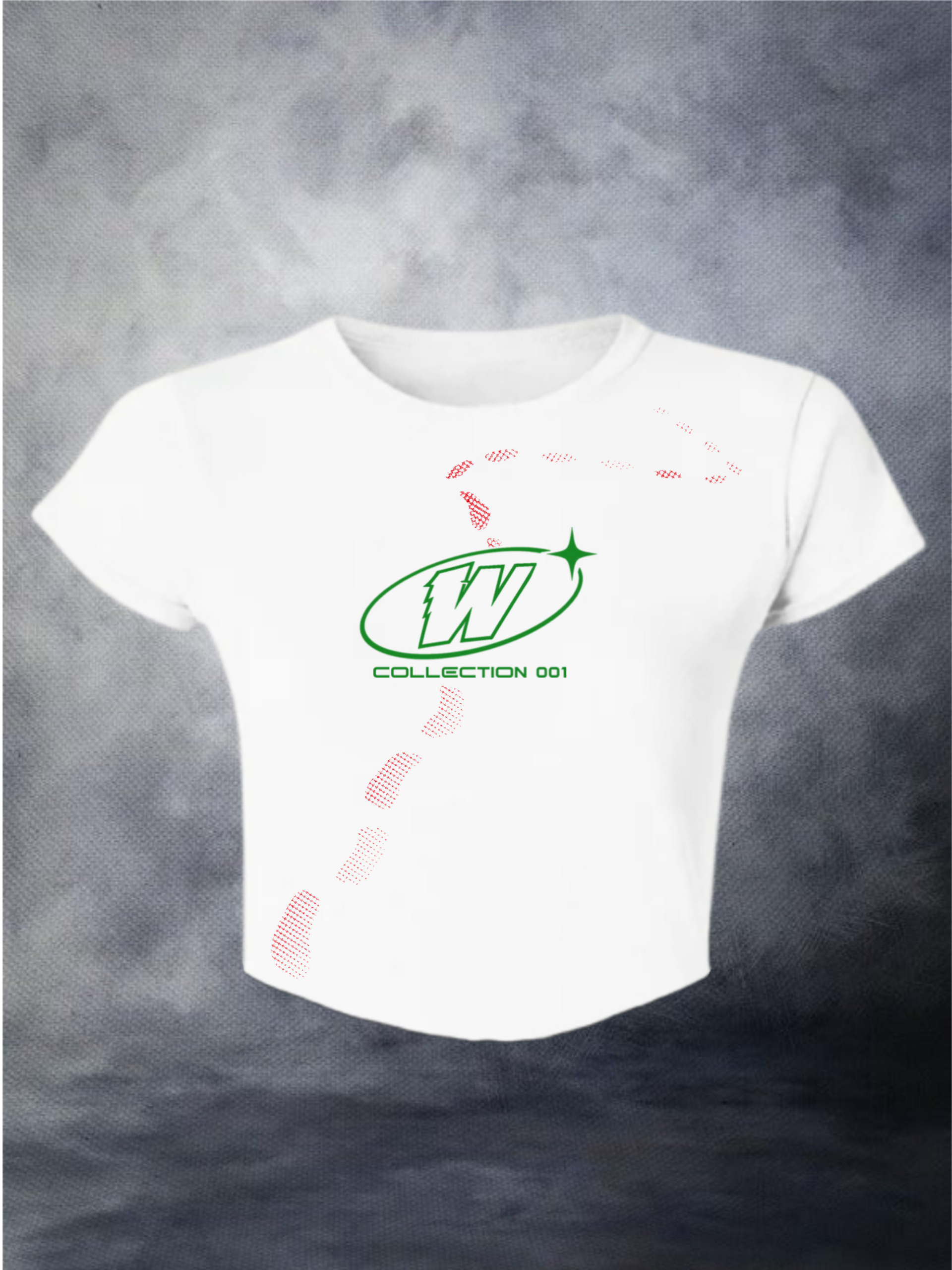 Women's Red/Green WLKR Performance Crop
