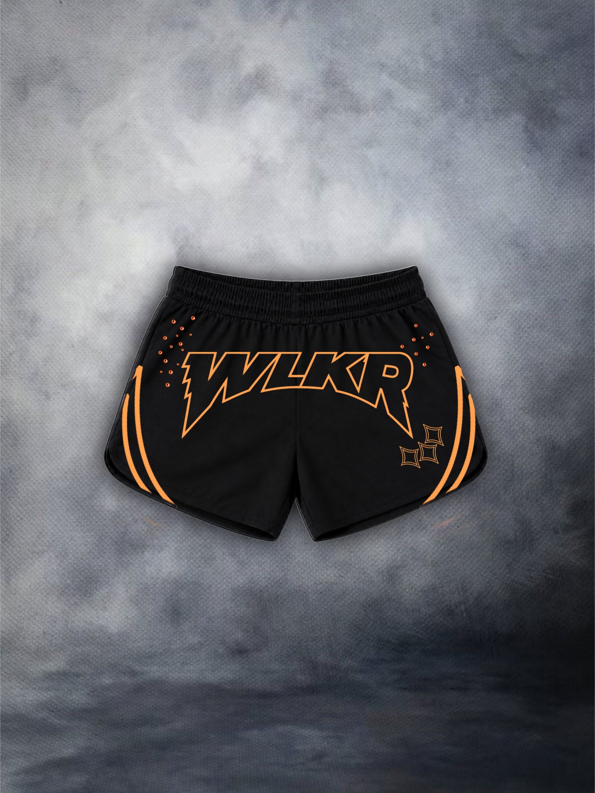 Women's Blk/Orange WLKR Shorts
