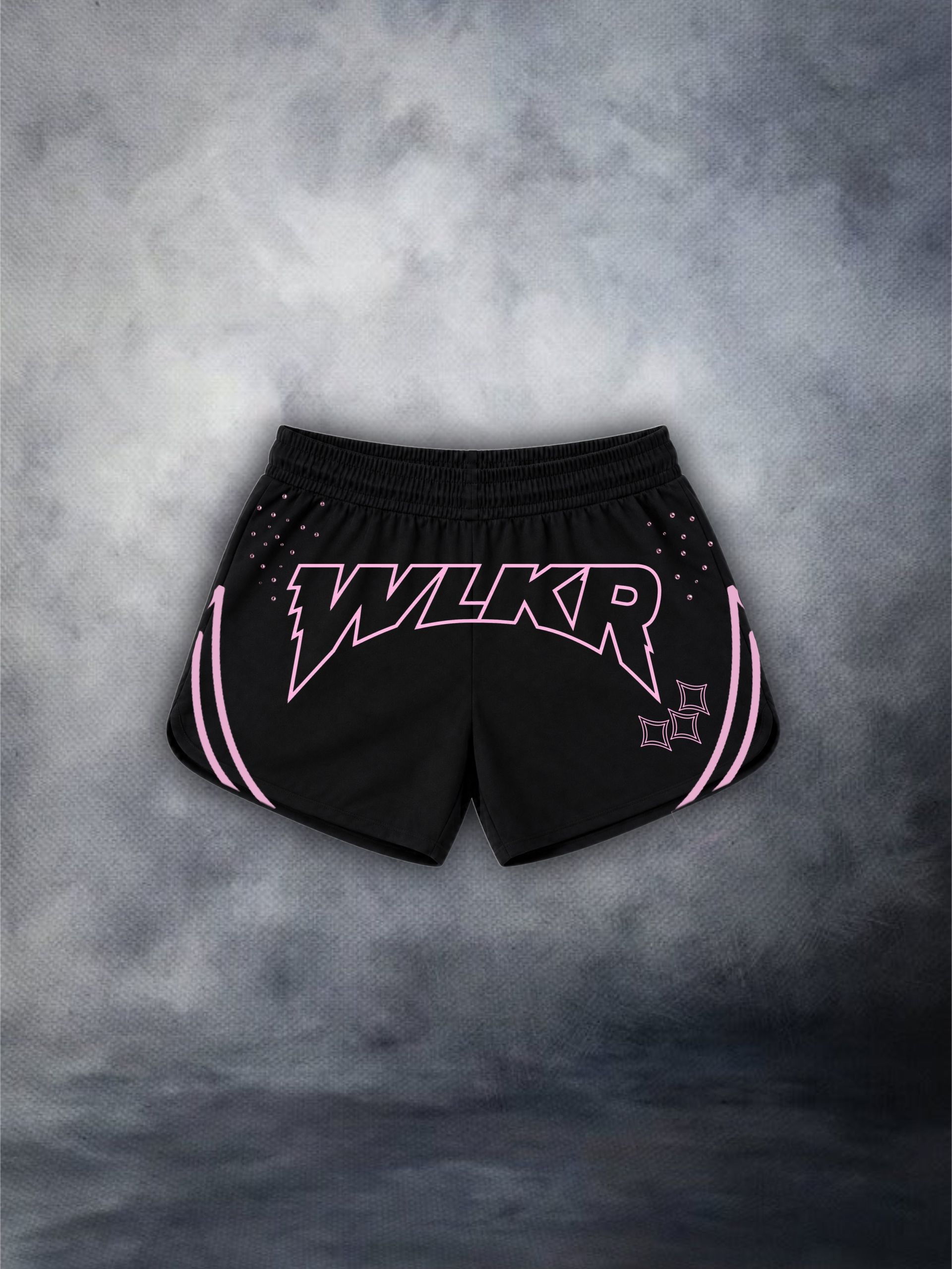 Women's Blk/Pink WLKR Shorts