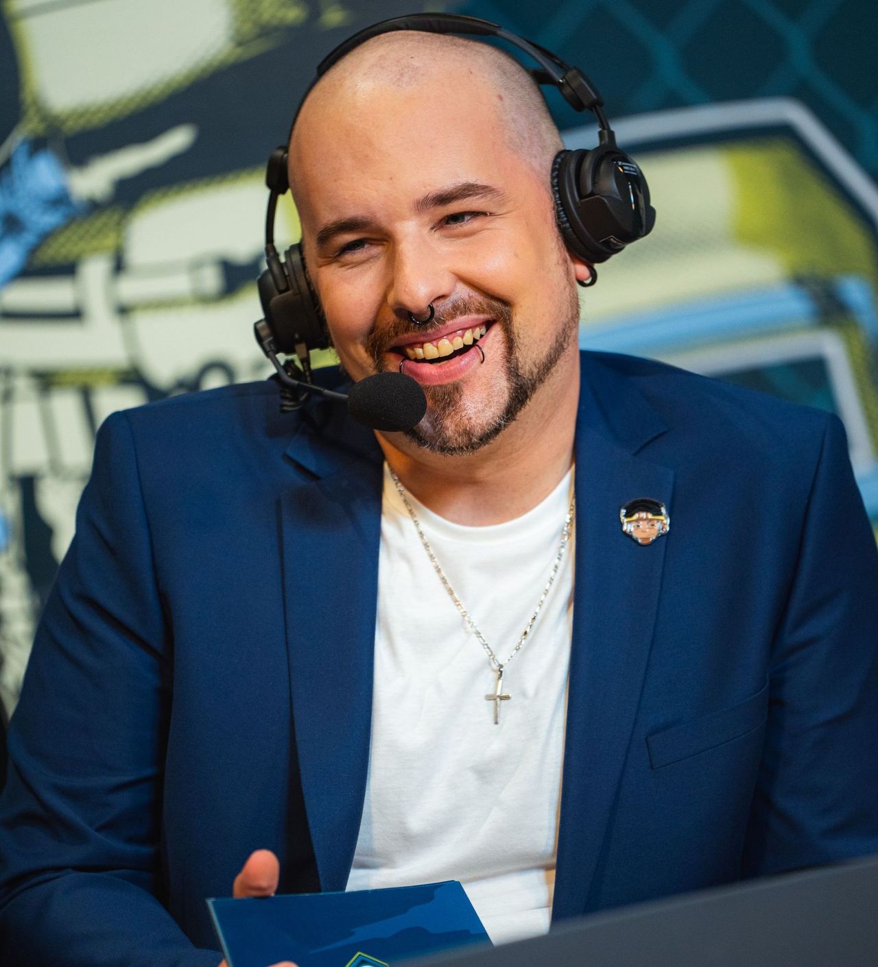 Host Markus “Der_Fox” Schwenn during the German Rainbow Six production
