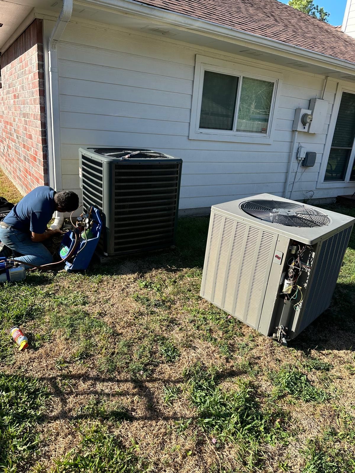 Outdoor AC unit repair. 