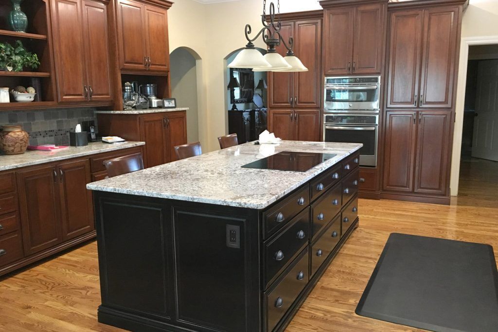 Kitchen With Wooden Cabinets And Granite Countertops — Willard, MO — Bill’s Custom Woodworks