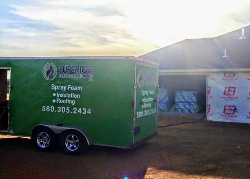 Green trailer with 