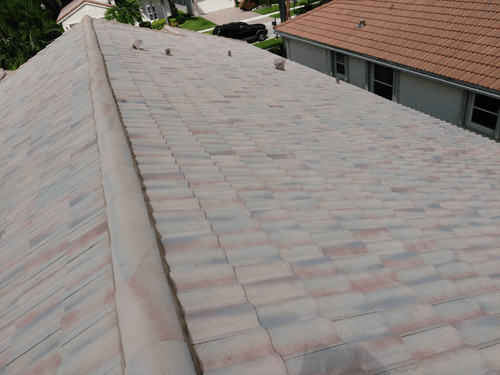 A roof with a lot of tiles on it