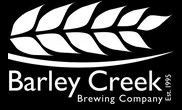 Barley Creek Brewing Company logo with white barley stalk on black background