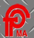 A red logo with the letter p on a gray background. A red logo with the letter p on a gray background.