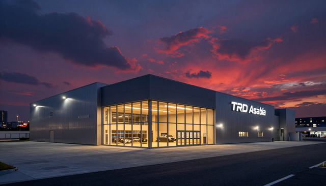 TRD Osaka facility at dusk