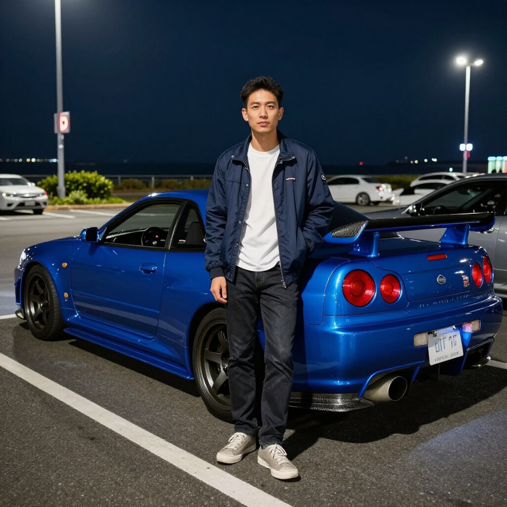 Client at Daikoku PA with R34