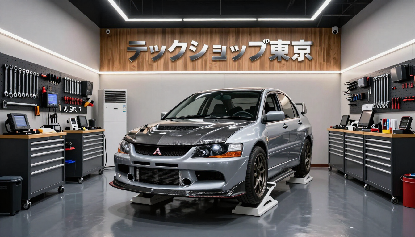 High-end Tokyo tuning shop interior