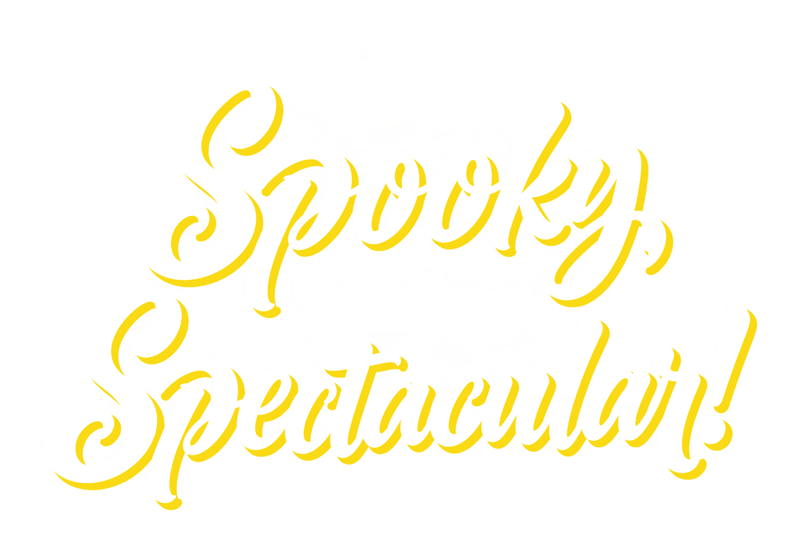 Yellow cursive text reading “Spooky Special!” on a white background