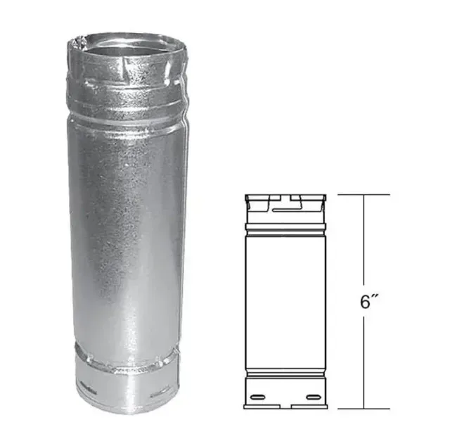 Metal cylindrical container shown with a line drawing labeled 6 inches tall.