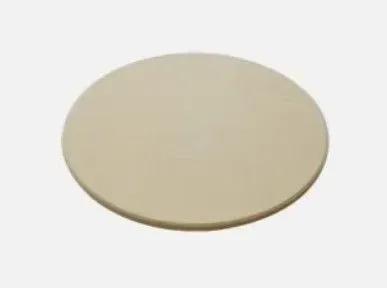 Beige round tabletop or disc on a white background