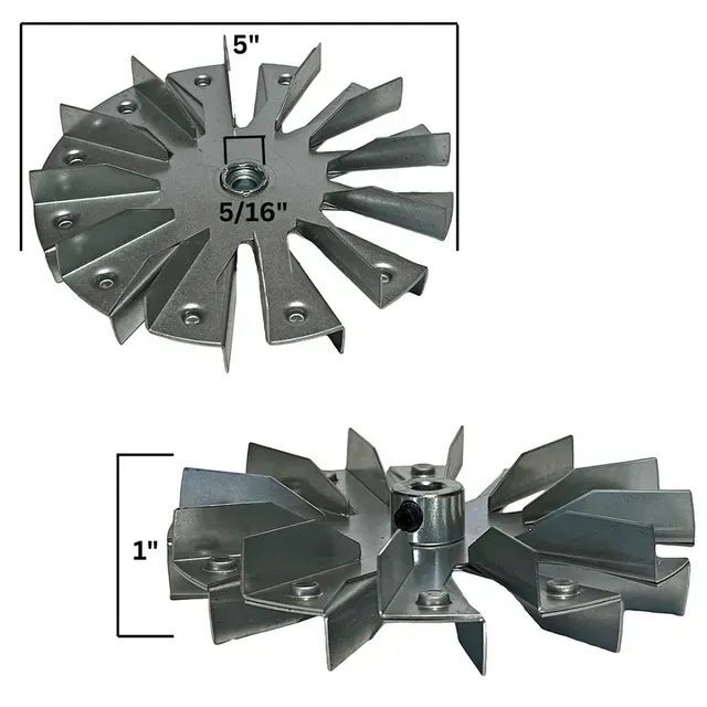 Metal circular cutting tool with angled blades, labeled 5
