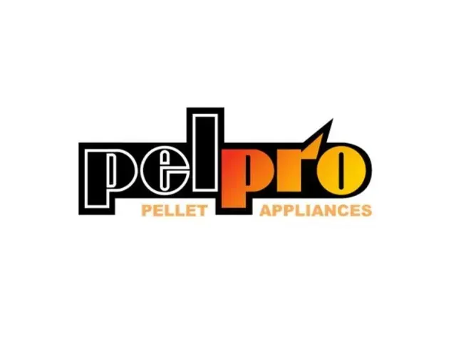 PelPro Pellet Appliances logo in black, orange, and white