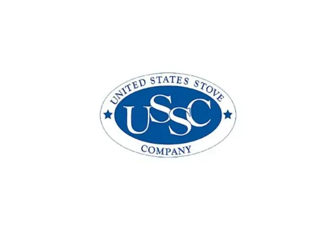 USSC United States Stove Company logo in blue and white oval seal