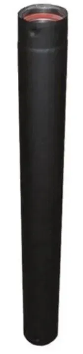 Black cylindrical object with a red-lit top on a white background