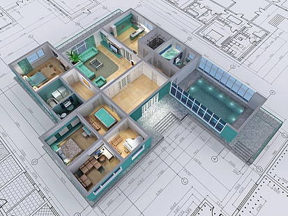 digital model of a new floor plan