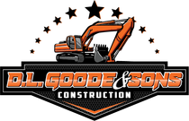 A logo for d.l. goode & sons construction