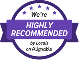 Purple badge: