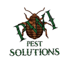 Logo for PW Pest Solutions with a brown bed bug over green letters