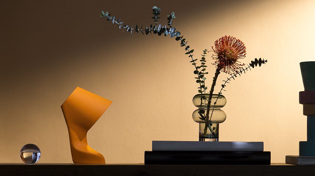 lamp recycled from orange peels
