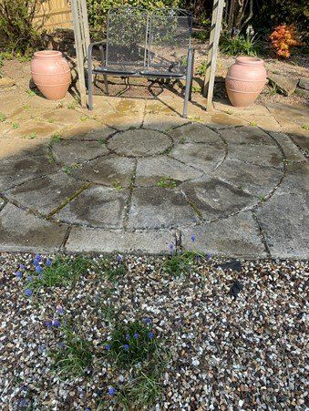 Before Patio Clean