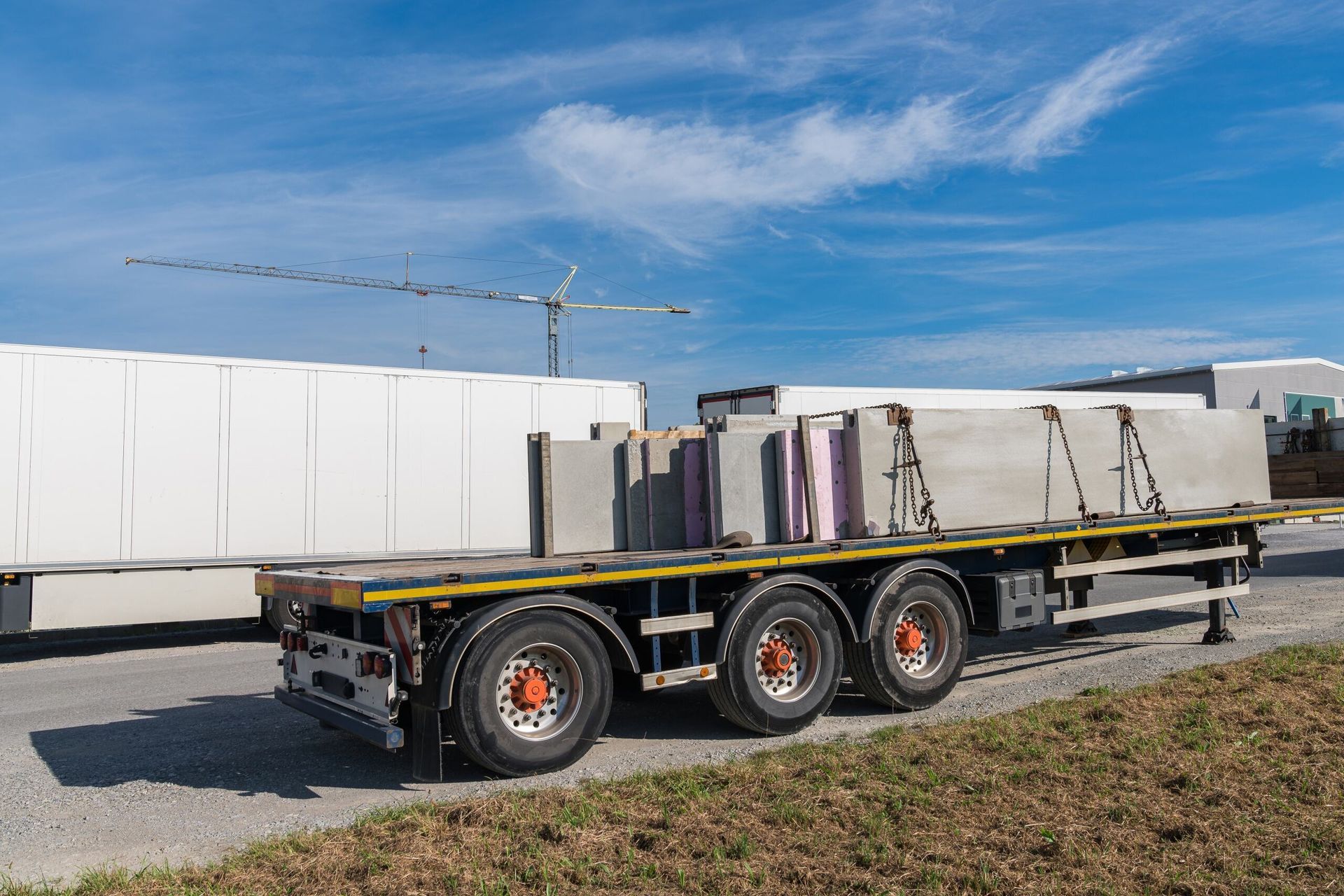 A Semi Truck is Carrying Concrete Blocks on a Trailer — Hervey Bay Tilt Tray Hire In Maryborough, QLD