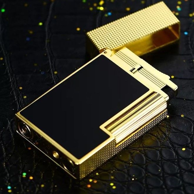 zwart met gouden luxe dupont aansteker