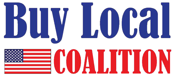 Buy Local Coalition logo with U.S. flag and blue and red text