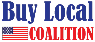 Buy Local Coalition logo with U.S. flag and blue and red text