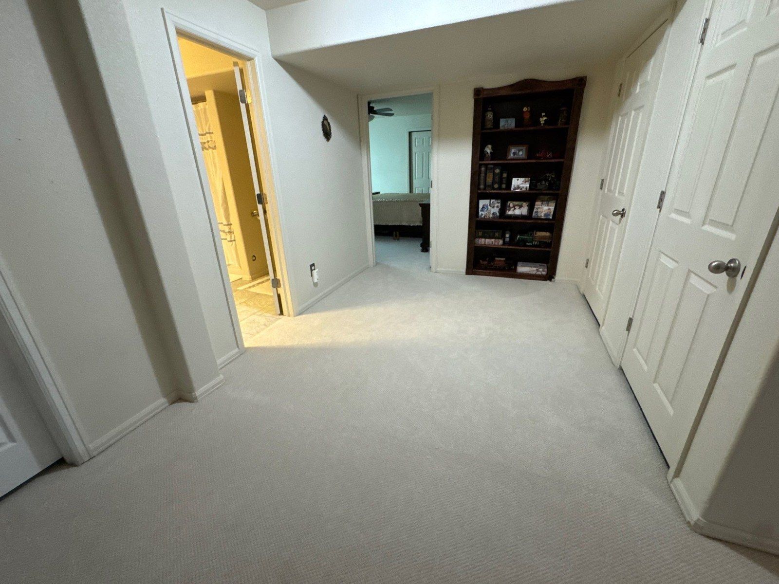 Basement hallway and door frames photographed for the same Colorado Springs painting proposal