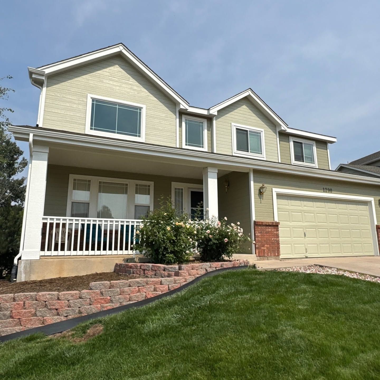 Completed Carroll Painting exterior in Herbal Wash with Alabaster trim