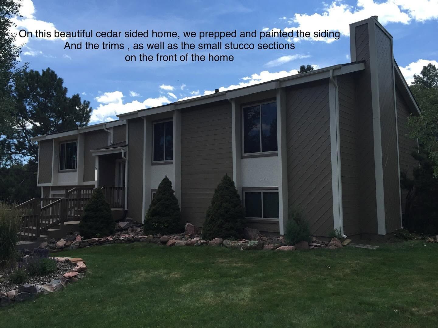 Carroll Painting cedar siding project in Colorado Springs