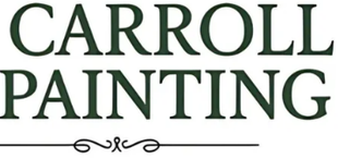 Carroll Painting logo in dark green text with decorative flourish on a white background