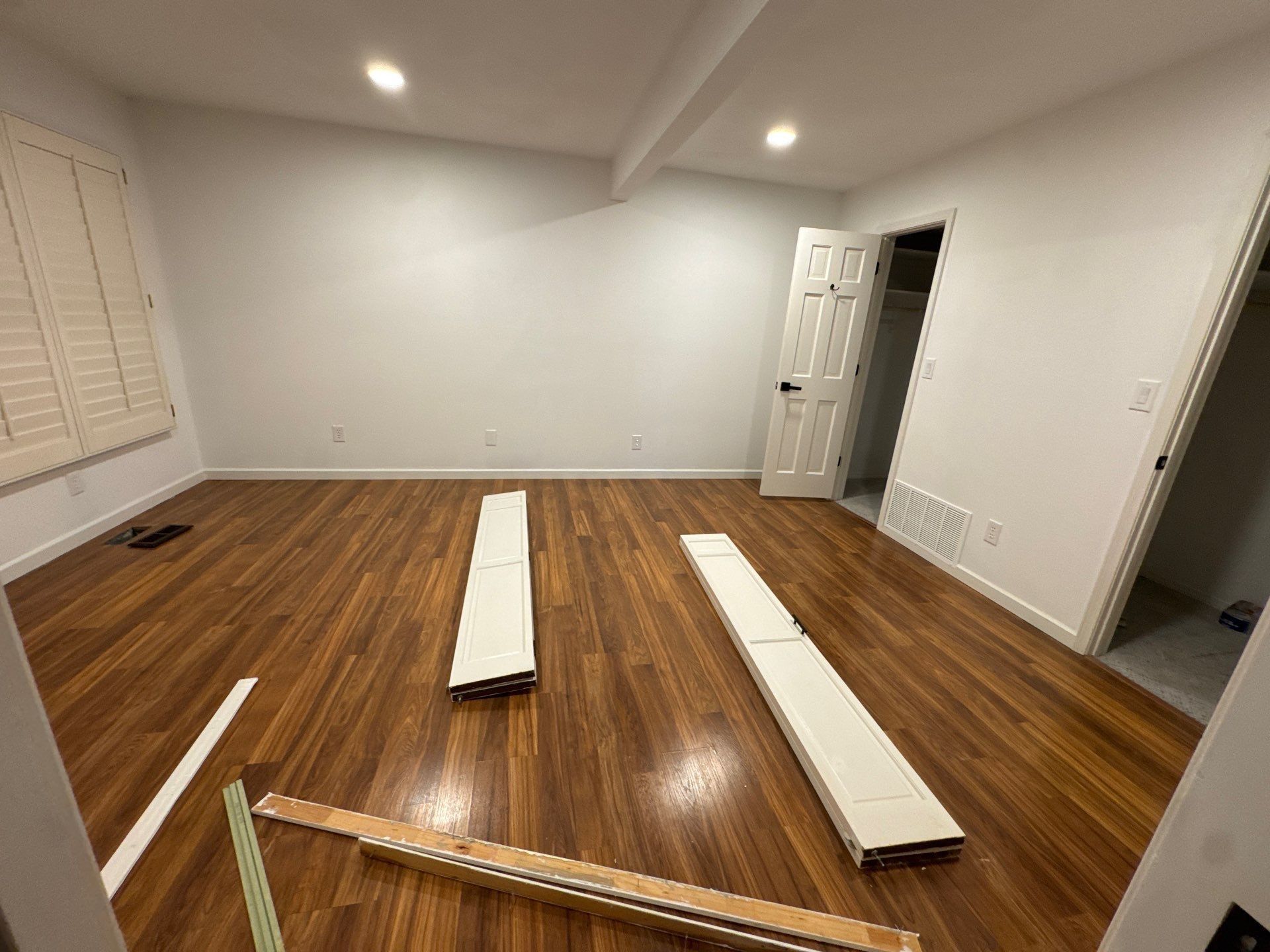 Interior floor area and loose trim pieces at the same Colorado Springs home