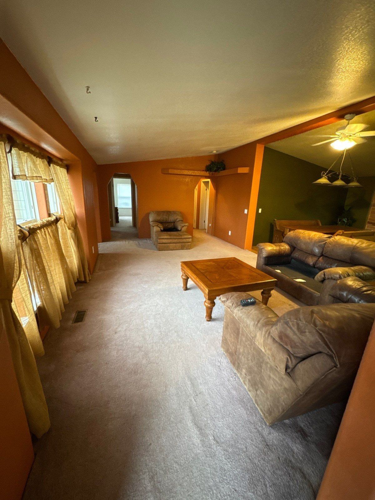 Furnished living area photographed for the same Peyton interior painting estimate