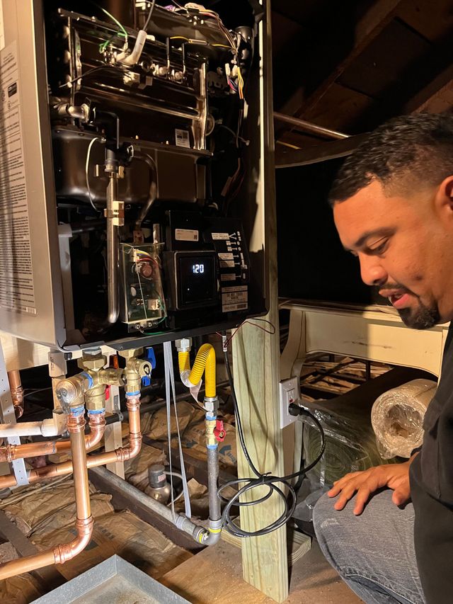 Photograph of Rigo Rodriguez, owner of Plumb & Square in New Orleans