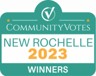 Community votes new rochelle 2023 winners badge