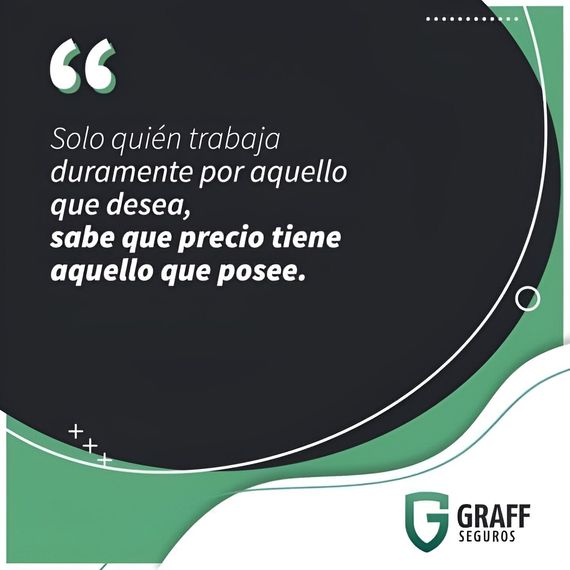 Frase sobre el trabajo duro, con el logotipo de 