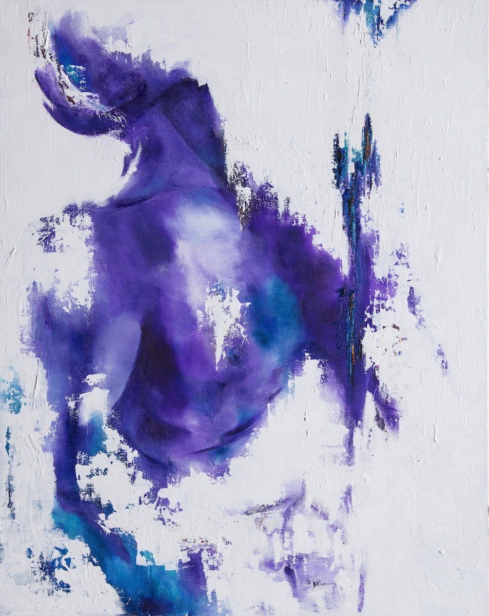 figurative, male figure, torso, abstract art, female artist, canadian art