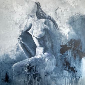 portrait painting of female full body